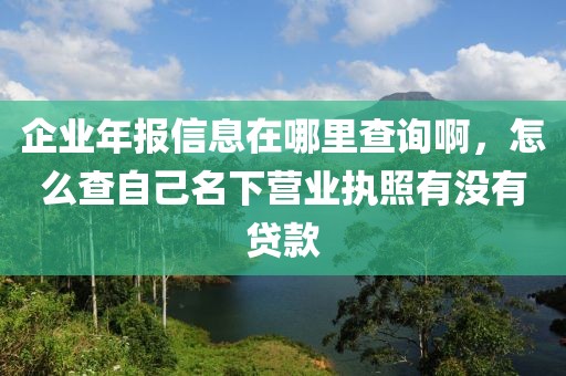 企业年报信息在哪里查询啊，怎么查自己名下营业执照有没有贷款