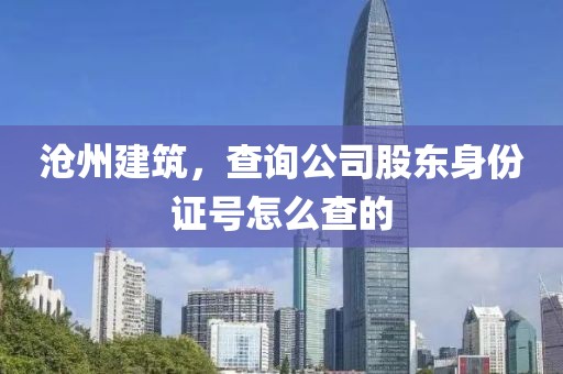 沧州建筑，查询公司股东身份证号怎么查的